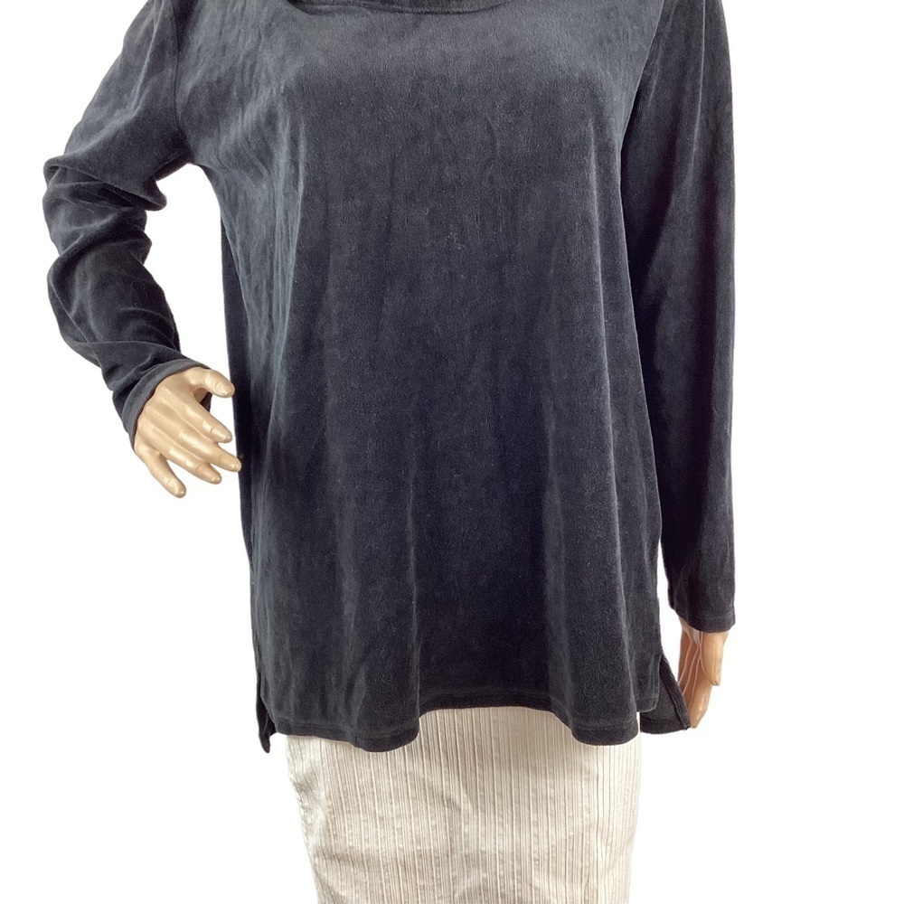 Victoria's Secret Top Size S Black Velour - Picture 3 of 7